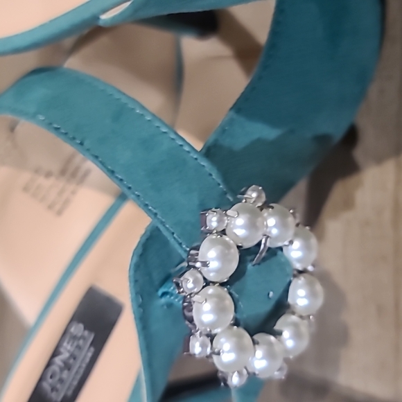 Jones New York green pearls pointed toe clogs slides sz.8 - Picture 2 of 8